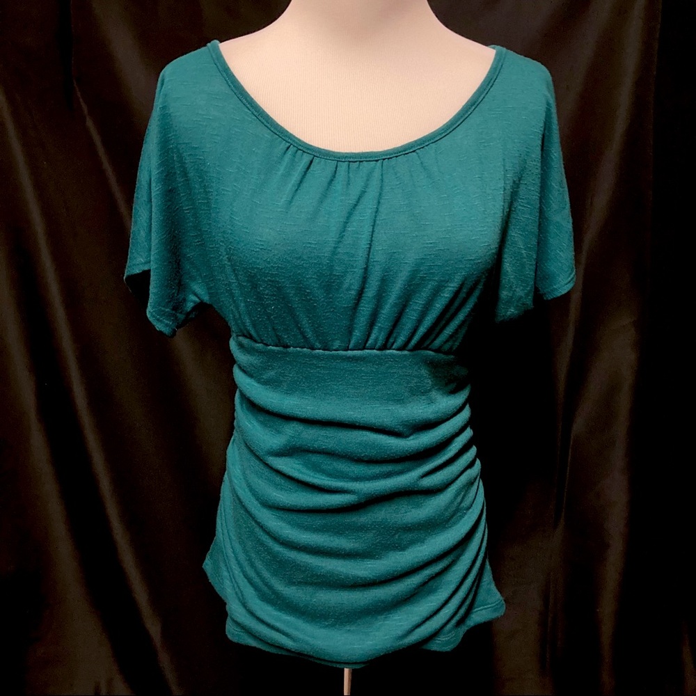 Teal Ruched Shirt